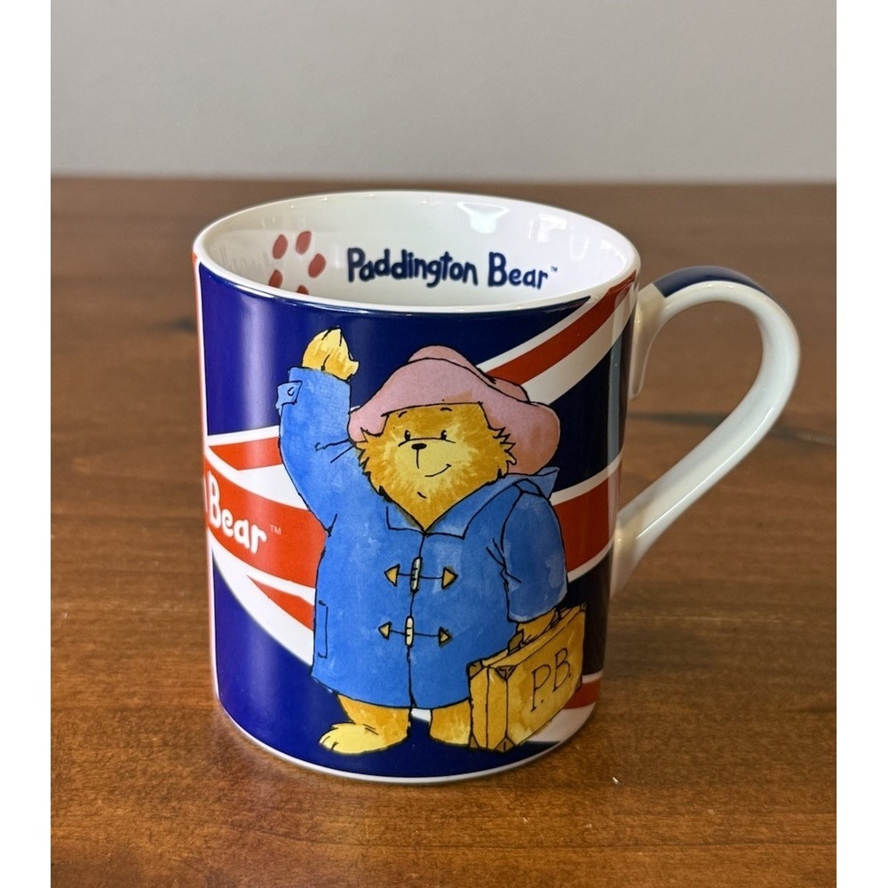 Rare VTG 2011 Paddington Bear With British Flag Mug Rainbow Designs